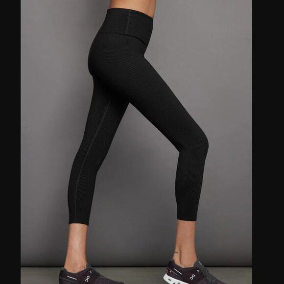 CARBON38 Ribbed High Waist 7/8 Legging in Black Size Medium $108 - Picture 1 of 9